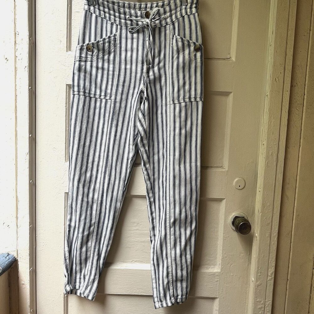 American Eagle Pants 2 Striped Nautical Cotton Beach Summer Casual Resort Island